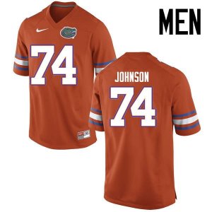 Men's Florida Gators #74 Fred Johnson NCAA Nike Orange Authentic Stitched College Football Jersey PMV6562HX